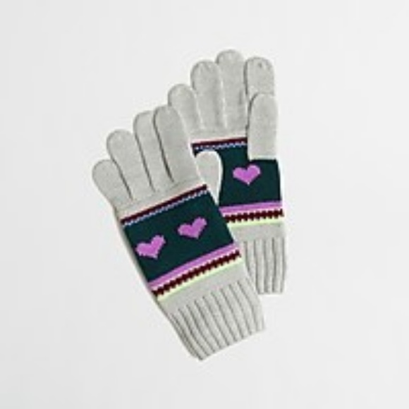 J Crew Girls Leopard Wool Mittens Sz Med NWT
